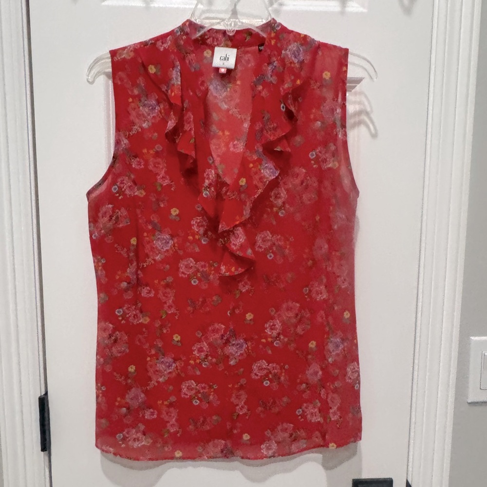 Sleeveless v-neck top